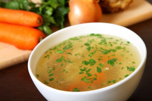 Broth soup is a delicious addition to the drinking and weight-loss menu