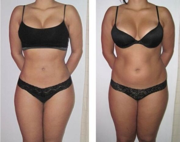 The transformation of women’s bodies after drinking and dieting