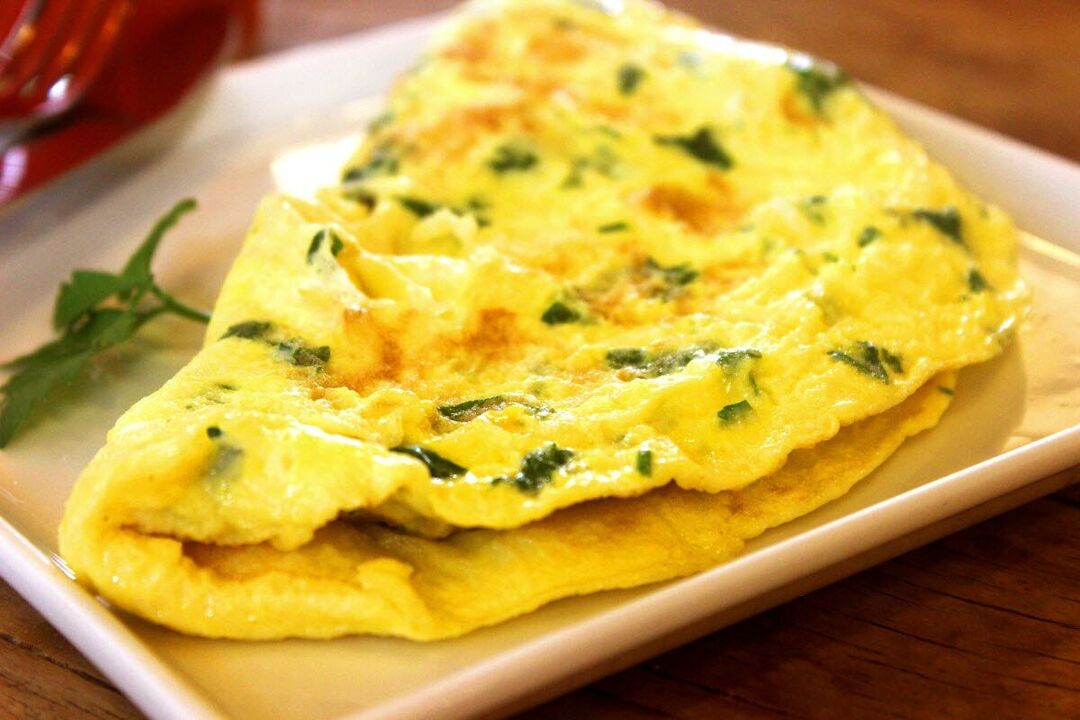 Omelette is an egg dish suitable for people with pancreatitis