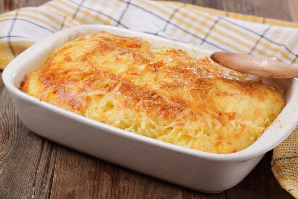 Vermicelli Casserole with Cheese from the Pancreatitis Diet Menu